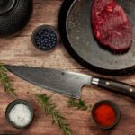 KATAHIRO KUBOTA Sense Μαχαίρι Chef 8" Damascus με Λαβή από Έβενο